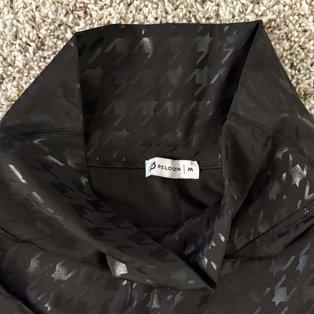 Peloton Black Houndstooth Patterned Leggings - image 2